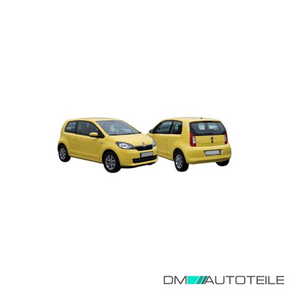 Stoßstange vorne schwarz glatt für Nebel passt für Skoda Citigo ab 01/2012