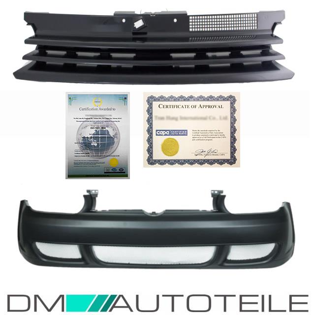 Stoßstange vorne + Kühlergrill ohne Emblem passt für VW Golf 4 ab 1997-2006