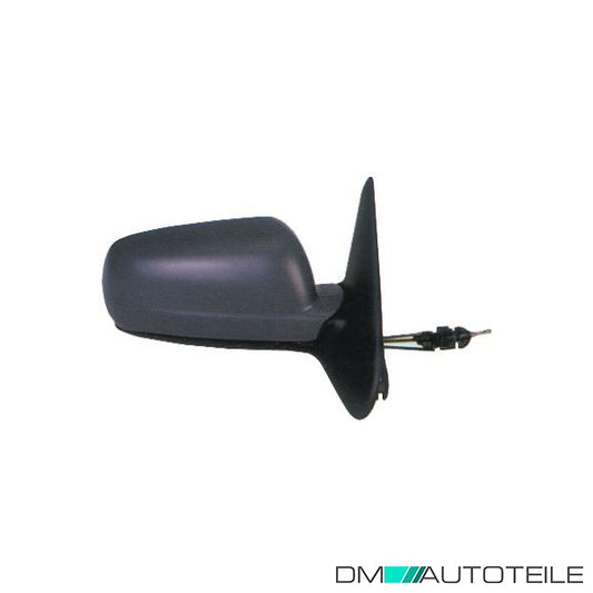 Außenspiegel rechts kpl. glatt mech. schwarz passt für Seat Toledo II, Leon