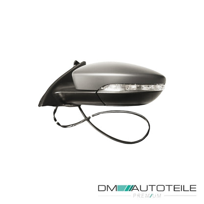 Außenspiegel links kpl. beheizb. grundiert elektr. passt für VW Passat Variant