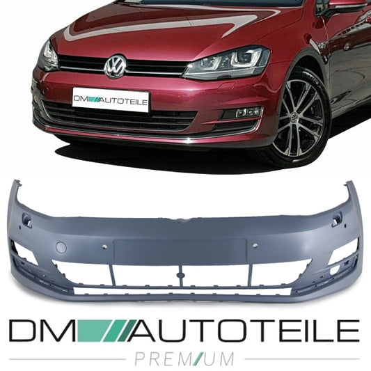 Stoßstange vorne grundiert für SRA + 6x PDC passt für VW Golf VII 7 ab 10/2012