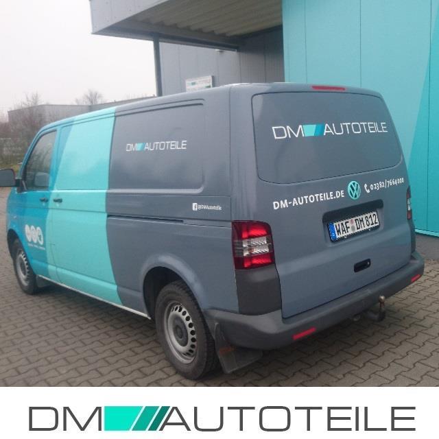 Rückleuchten SET Rot Schwarz + Birnen SET passt für VW T5 mit Heckklappe 03-09