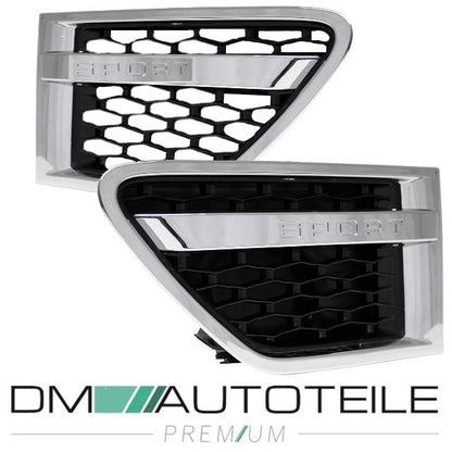 Range Rover L320 Kotflügelgitter Grill rechts/links schwarz Chrom Bj 10-13