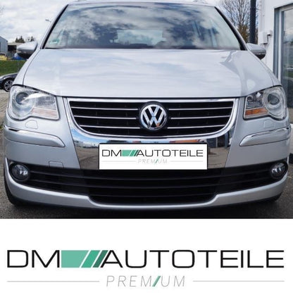 1x KÜHLERGRILL Chrom Schwarz Highline Modell ohne Parkhilfe für VW Touran 06-10