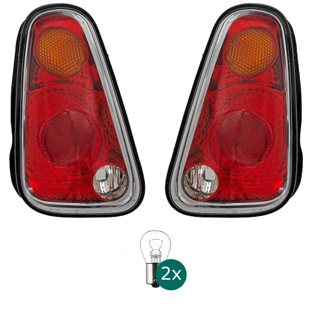 Depo TYC Rückleuchte links rot weiss passt für Mini R55 R56 Facelift 2006-2015 inklusive Leuchtmittel/Birnen