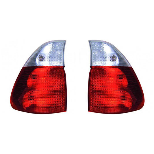 Depo / TYC Rückleuchte rot weiss SET außen passt für BMW X5 E53 1999-2003