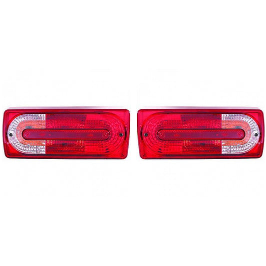 Depo / TYC Rückleuchte SET passt für Mercedes G-Klasse rot/chrom ab 97-18