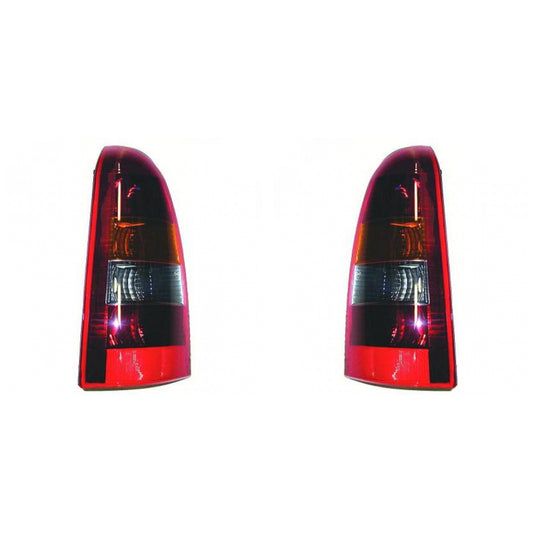Depo / TYC Rückleuchte SET passt für Opel Astra G Caravan rauchgrau ab 98-04
