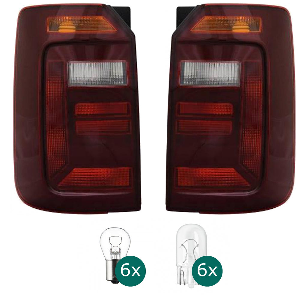 Depo / TYC Rückleuchte grau links passt für VW Caddy IV / Alltrack ab 15-20 inklusive Leuchtmittel/Birnen