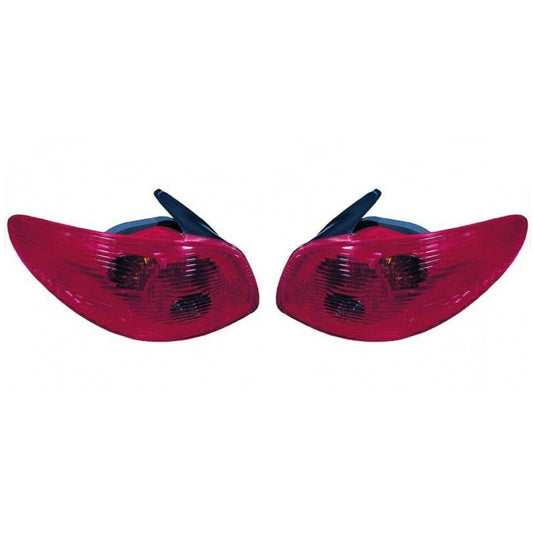 Depo / TYC Rückleuchte SET passt für Peugeot 206 Schrägheck (2AC) ab 03-12