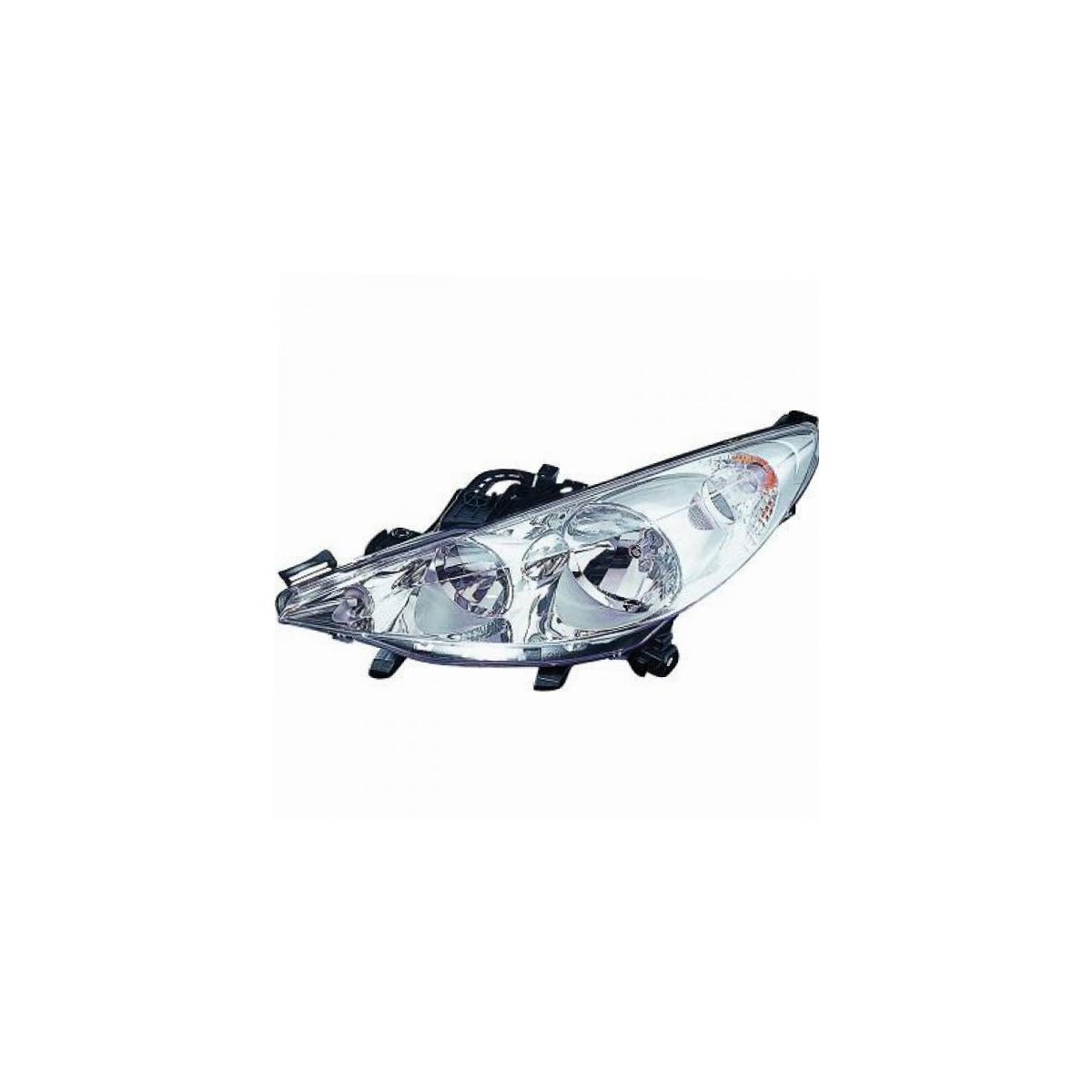 Valeo Scheinwerfer Frontscheinwerfer Hauptscheinwerfer links H7/H1/W5W/PY21W mit Motor und Birnen für Peugeot 207 WA WC WD...