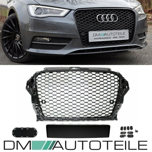 Wabendesign Kühlergrill Wabengrill Glanz passend für Audi A3 8V 12-16 auch RS3