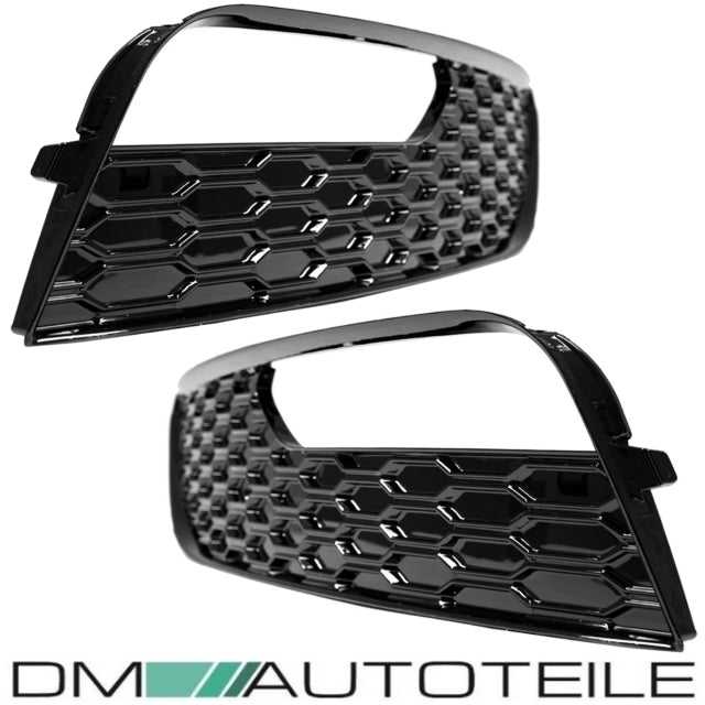 Stoßstangengitter SET + Kühlergrill Wabendesign Paket Schwarz Audi A3 8V 12-16