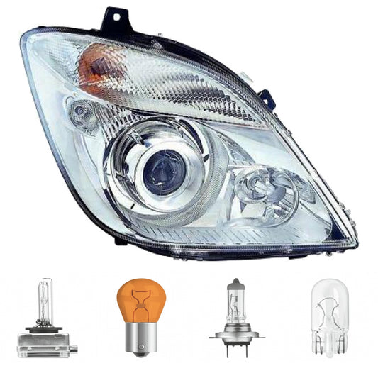 Scheinwerfer rechts D1S passt für Mercedes Sprinter (906) 3,5-5t ab 06-13 inklusive Leuchtmittel/Birnen
