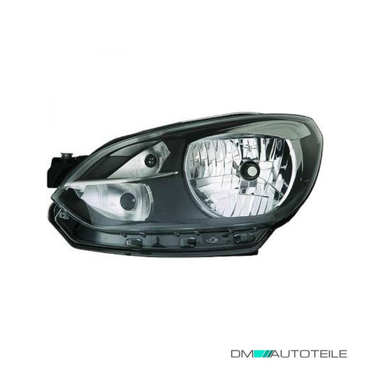 Scheinwerfer schwarz H4 Depo links passt für VW UP! (121) ab Baujahr 2011-2016