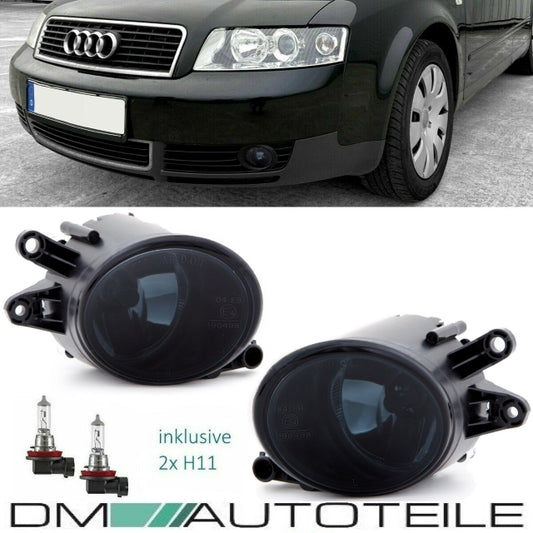 Set Audi A4 8E B6 Nebelscheinwerfersatz Smoke Bj 00-04 inklusive H11 Birnen