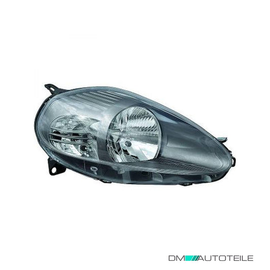 Scheinwerfer anthrazit H4 links passt für Abarth/Fiat GrandE Punto 199 ab 05-08