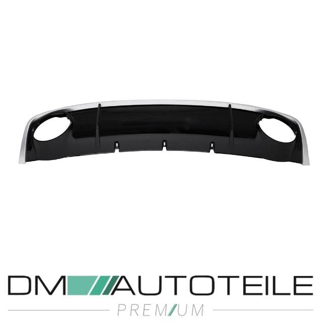 Heckdiffusor Schwarz 2-Rohr Oval passt für Audi A4 B8 Facelift ab 11-15 kein RS4