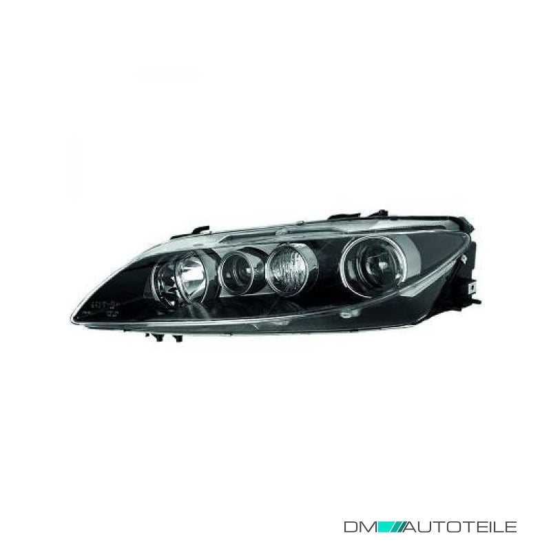 Scheinwerfer H1 Depo schwarz links passt für Mazda 6 (GG/GY) ab 2005-2008