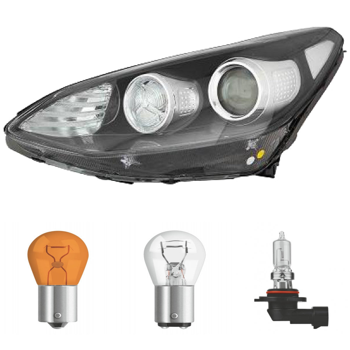 Scheinwerfer Depo HB3/P21 Tagfahrlicht links passt für Kia Sportage QL ab 15-18 inklusive Leuchtmittel/Birnen