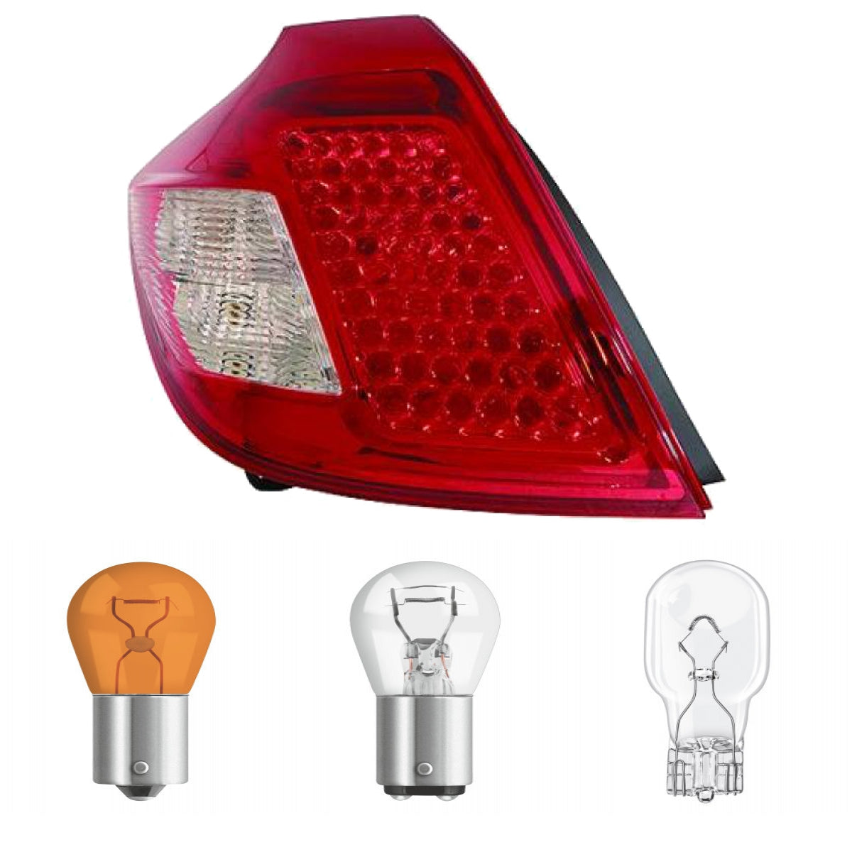 OE Depo / TYC Rückleuchte links passt für Kia CEE'D Schrägheck (ED) ab 09-13 inklusive Leuchtmittel/Birnen