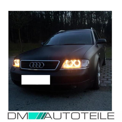 Audi A6 4B Angel Eyes Xenon Scheinwerfer D2S/H7 Black 99-01 Limo Avant
