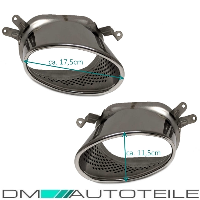 Set Audi A6 C7 4G Limousine Blenden Auspuffeinlass für RS6 Anlage 12-15