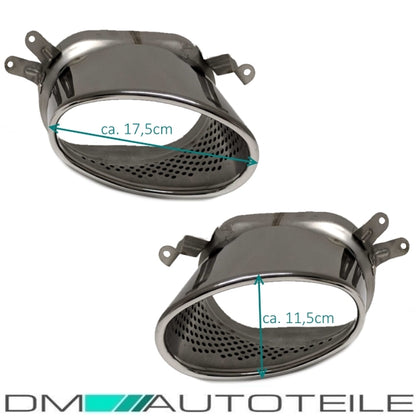 Set Audi A6 C7 4G Limousine Blenden Auspuffeinlass für RS6 Anlage 12-15