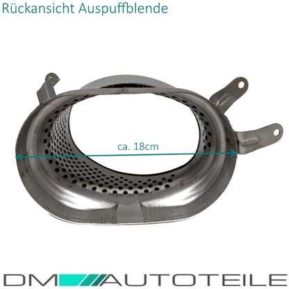Set Audi A6 C7 4G Limousine Blenden Auspuffeinlass für RS6 Anlage 12-15