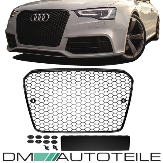 Kühlergrill Wabendesign hochglanz Schwarz passt für Audi A5 8T Facelift 11-17