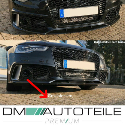 Set Nebelscheinwerfergittersatz Clean offen passt für Audi A6 4G C7 Bj 11-15 Stoßstange 4311