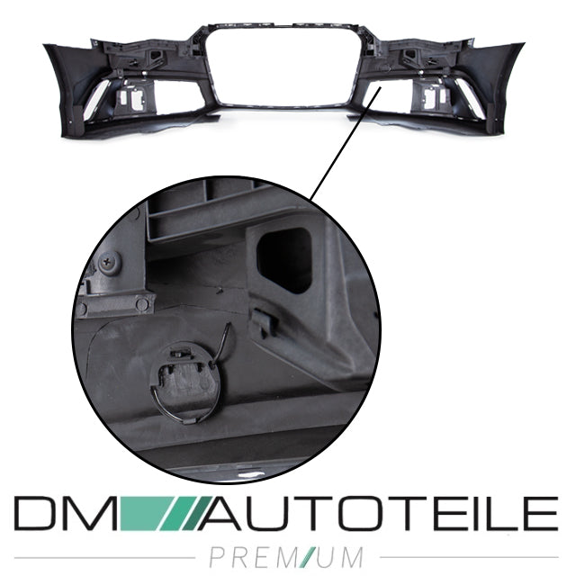 Sport-Stoßstange vorne + Wabengrill schwarz glanz passt für Audi A6 4G ab 2014-2018 kein RS6