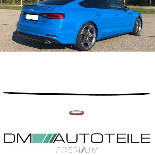 SET Sport-Heckspoiler Hecklippe Schwarz Matt passt für Audi A5 B9 F5 Sportback 5-Türer auch RS5 + S-Line