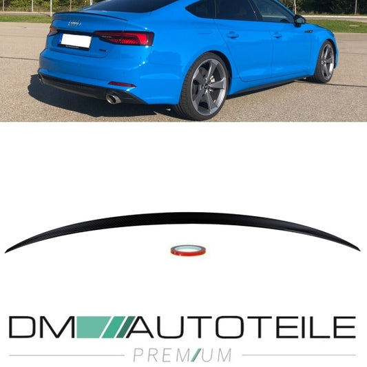 SET Sport-Heckspoiler Hecklippe Carbon Look passt für Audi A5 B9 Sportback ab Baujahr 2016-2020 auch RS