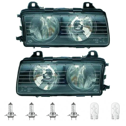 Scheinwerfer links H7/H7 passt für BMW 3er E36 Limo Coupe Cabrio Touring 94-99