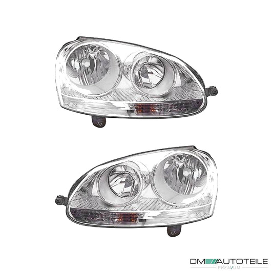 OE Hella Scheinwerfer H7 chrom SET passt für VW Golf V (1K1/1K5/1K2) ab 03-10