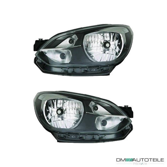OE Hella FF Halogen Scheinwerfer H4 schwarz SET passt für VW UP! 121 ab 11-16