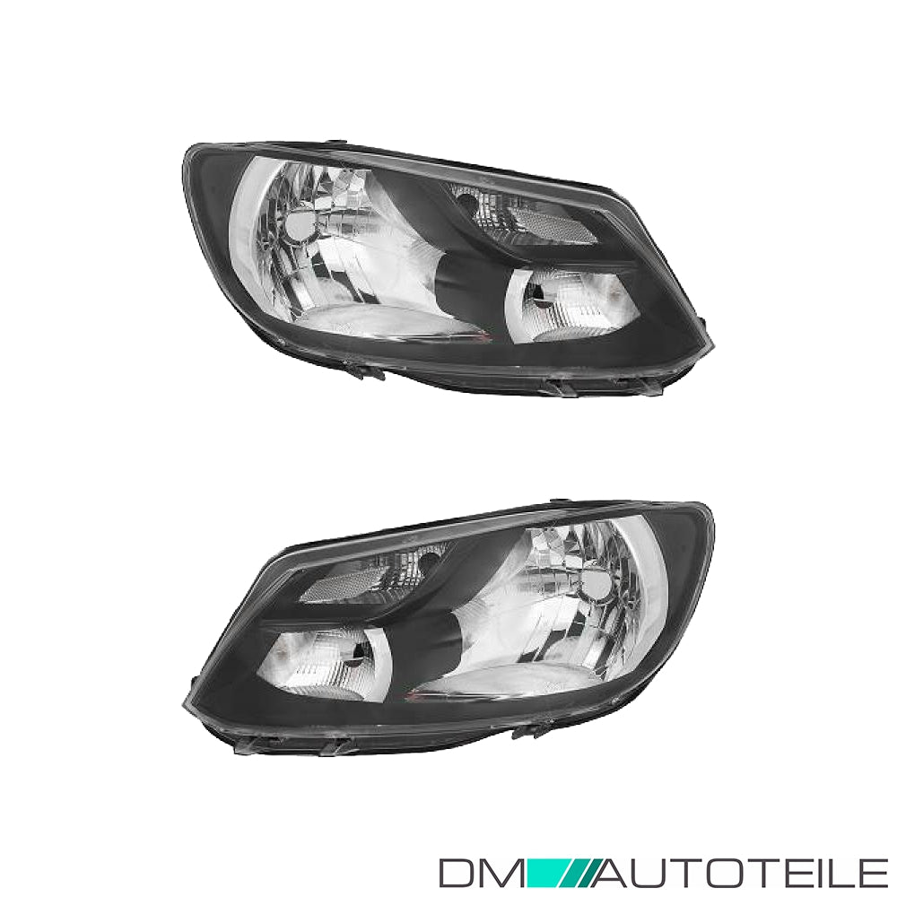 Scheinwerfer H4/P21 Depo schwarz SET passt für VW Caddy III 2CJ/2CH ab 13-15