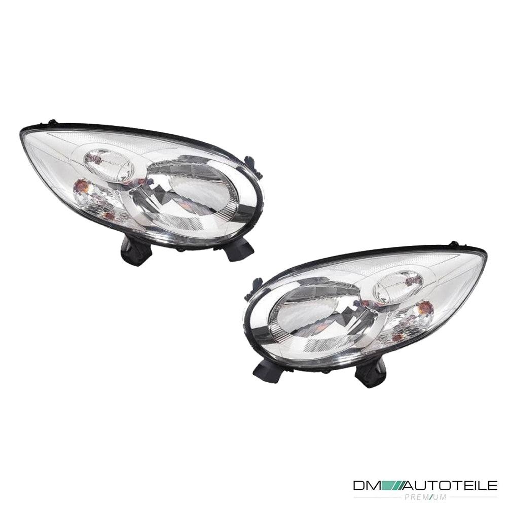 Valeo H4 Halogen Scheinwerfer Motor SET passt für Citroen C1 PN/PM ab 05-14