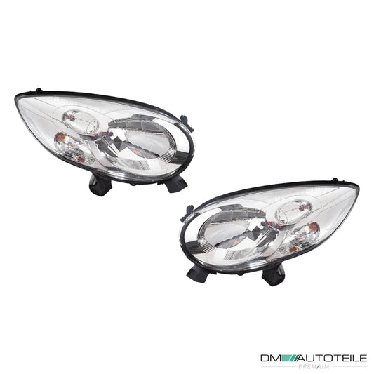 Valeo H4 Halogen Scheinwerfer Motor SET passt für Citroen C1 PN/PM ab 05-14