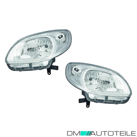 Scheinwerfer chrom H4 SET passt für Renault Kangoo Grand Rapid BE BOP ab 2013