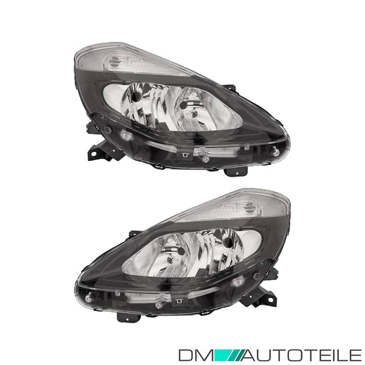Scheinwerfer SET schwarz H7/H7 passt für Renault Clio III +Grandtour bj 09-14
