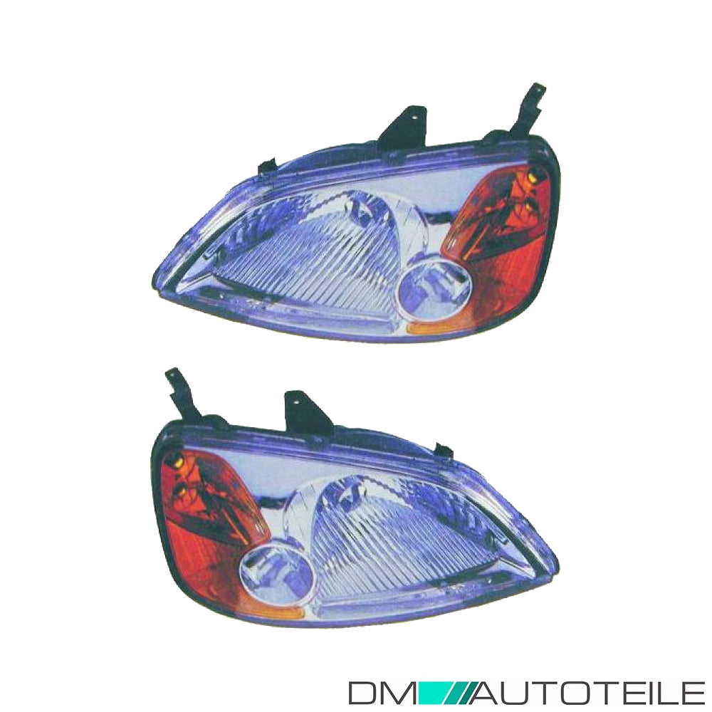Scheinwerfer H4 SET passt für Honda Civic VII Stufenheck/Coupe (ES) ab 00-03