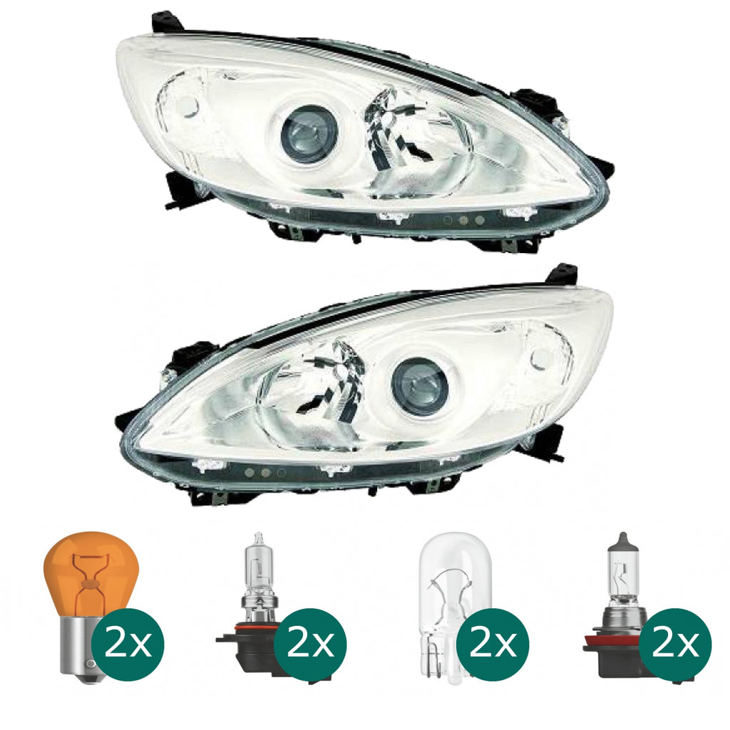 Scheinwerfer H11/HB3 Depo links passt für Mazda 5 CW ab Baujahr 10-15 inklusive Leuchtmittel/Birnen