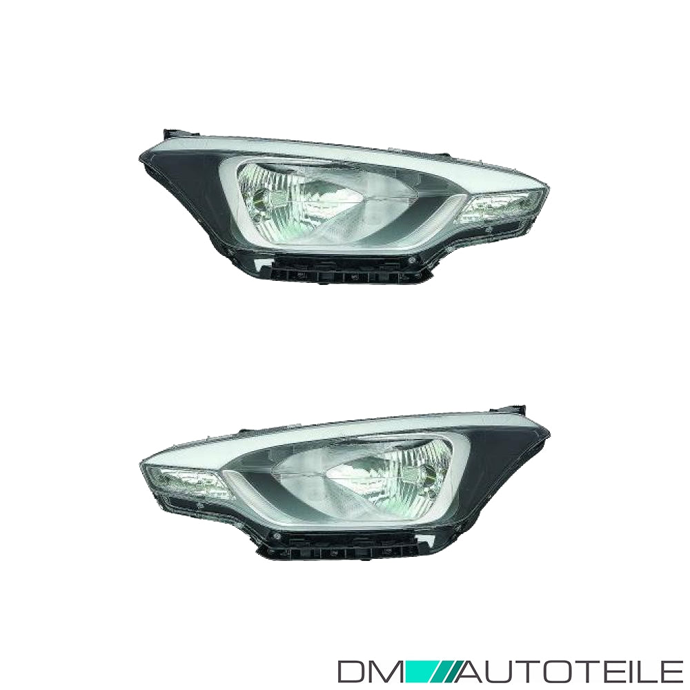 Scheinwerfer schwarz Depo H4 SET passt für Hyundai i20 Coupe (GB) ab 14-20