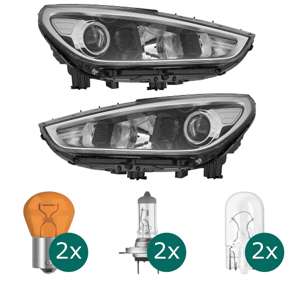 Scheinwerfer Depo H7 links passt für Hyundai i30 /Kombi/Fastback (PDE) ab 17-20 inklusive Leuchtmittel/Birnen