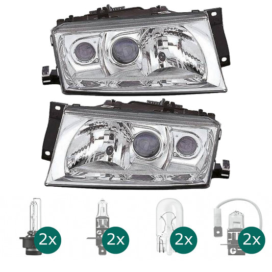 Xenon Scheinwerfer Depo D2S/H1 links passt für Skoda Octavia I 1U2/1U5 ab 00-10 inklusive Leuchtmittel/Birnen