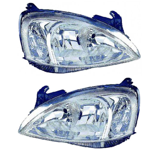 Depo / TYC Scheinwerfer Hauptscheinwerfer Frontscheinwerfer SET H7/H7 für Opel Corsa C/Combo Baujahr 2002-2006