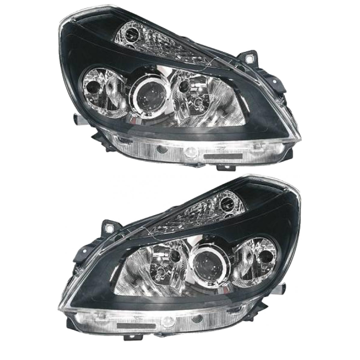Hauptscheinwerfer SET H7/H1/H7 mit Motor passt für Renault Clio III 05-09