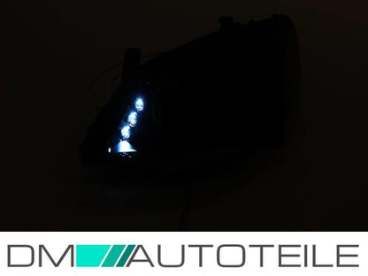 Opel Astra G Angel Eyes Scheinwerfer Set Schwarz 97-04-3 Zusatz LEDS